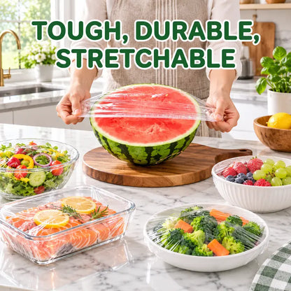 🎉 BUY 1 GET 1 FREE!!! 🎁 100PCS Disposable Elastic Food Covers 🍓✨