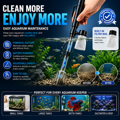 🎉50% off 🔥 Junafera® Electric Aquarium Gravel Cleaner✨