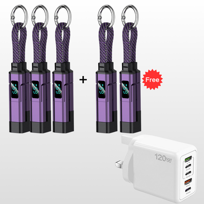 upsell🔥HOT SALE 60% OFF🔥Junafera® 4-in-1 Digital Display Keychain Charging Cable