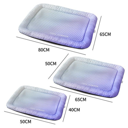 ❄️Junafera® Pet Cooling Mat for Dogs & Cats 🐾  Naturally Cool Ice-Silk Pad • Breathable, Washable & Soft