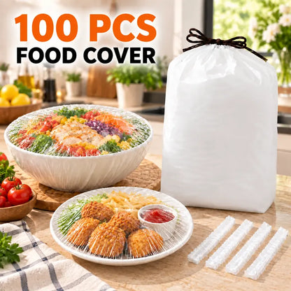 🎉 BUY 1 GET 1 FREE!!! 🎁 100PCS Disposable Elastic Food Covers 🍓✨