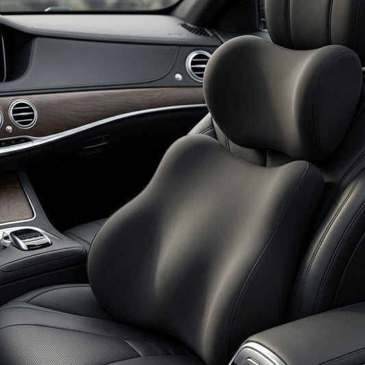 Mozeylocosh Luxury Series | Ergonomic Car Headrest & Lumbar Support Set: Elevate Your Driving Experience to First-Class Comfort