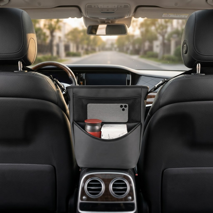 Mozeylocosh Universal Car Organizer: Multi-Pocket Storage Bag with Integrated Dog Barrier for Safe and Tidy Travels