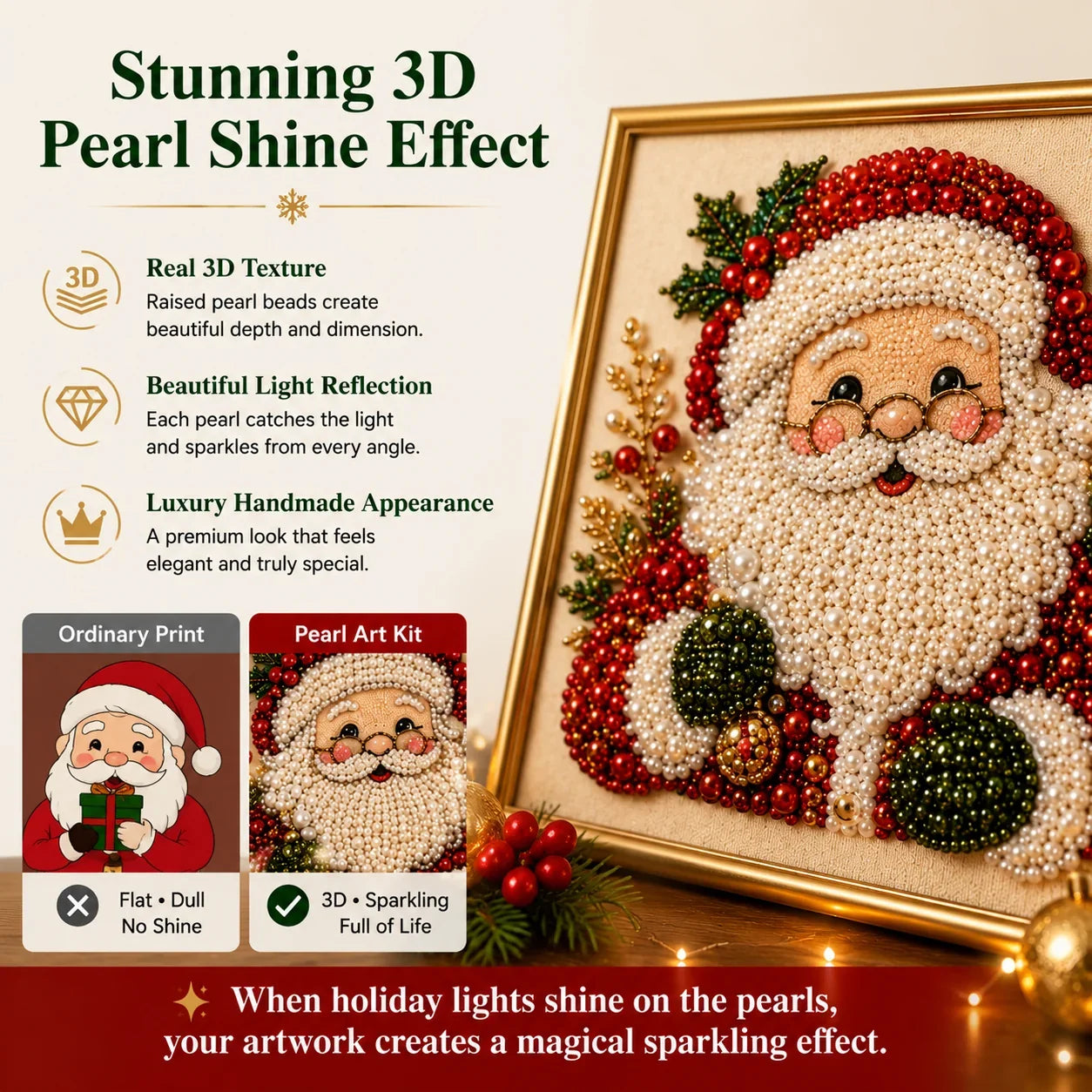 🎨💎Zero-Skill Needed | Junafera® 3D DIY Christmas Pearl Art Kit