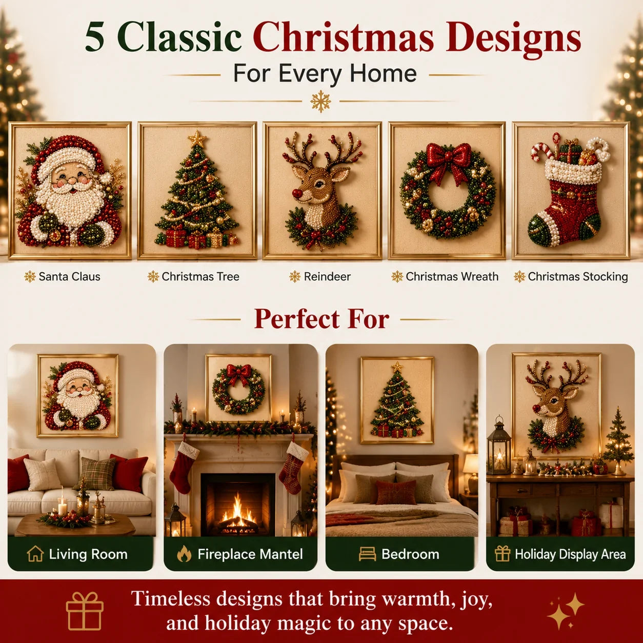 🎨💎Zero-Skill Needed | Junafera® 3D DIY Christmas Pearl Art Kit