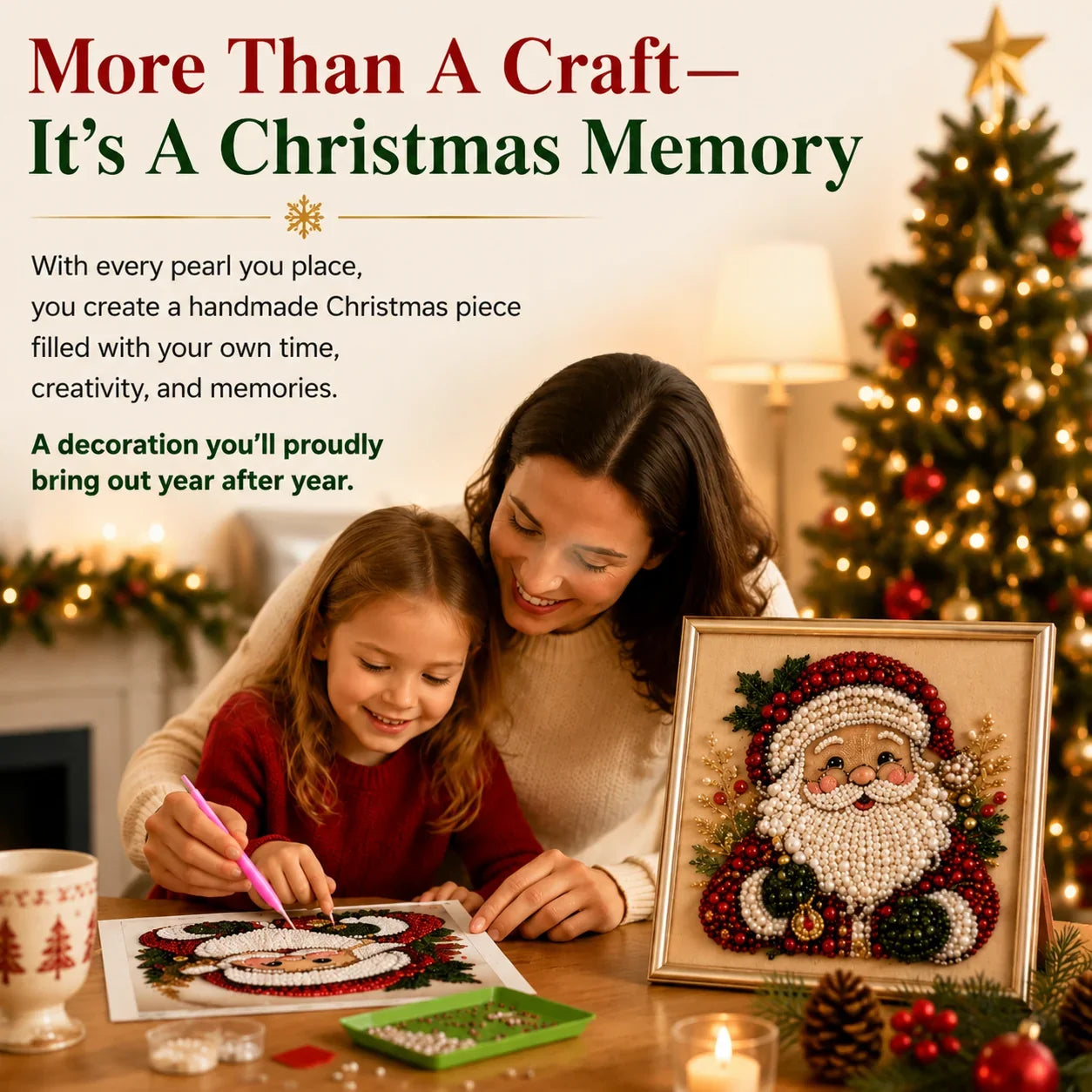 🎨💎Zero-Skill Needed | Junafera® 3D DIY Christmas Pearl Art Kit