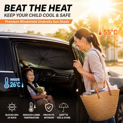 🔥Junafera® 2026 Upgraded Car Windshield Sun Shade Umbrella