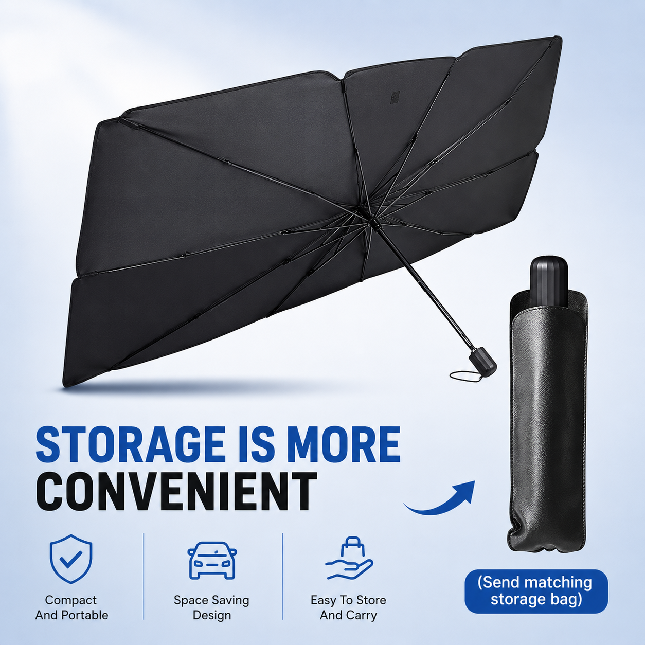 🔥Junafera® 2026 Upgraded Car Windshield Sun Shade Umbrella