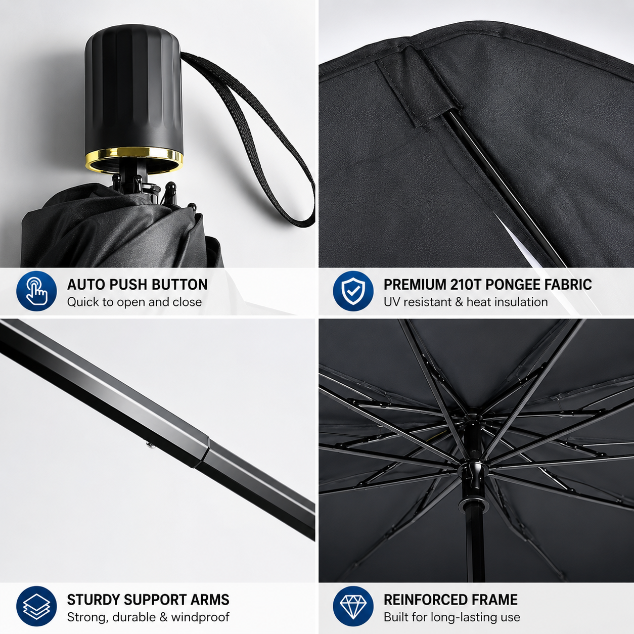 🔥Junafera® 2026 Upgraded Car Windshield Sun Shade Umbrella
