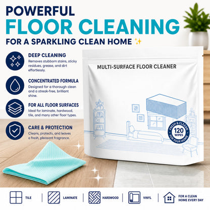 upsell 🥳2026 HOT SALE🥳💞50K+ SOLD!🧹✨ 50% OFF! Junafera® Water‑Soluble Floor Sheets – Just drop in water, no measuring. Cleans & shines all floors. Safe & streak‑free. 120 sheets pack. Your daily helper. 💧