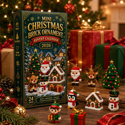 🎀Christmas Pre-Sale🎀 –🎄 24-Day Mini Christmas Ornament Advent Calendar | 24 unique festive buildable designs with hanging loops—perfect for decorating Christmas trees, wreaths, and holiday displays 🧱pvc