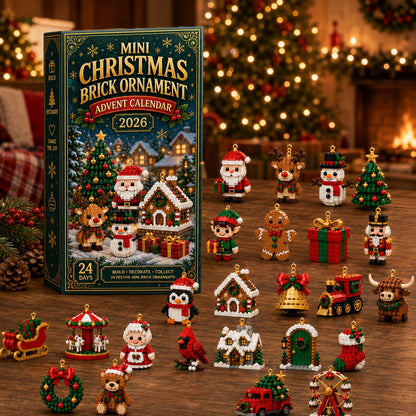🎀Christmas Pre-Sale🎀 –🎄 24-Day Mini Christmas Ornament Advent Calendar | 24 unique festive buildable designs with hanging loops—perfect for decorating Christmas trees, wreaths, and holiday displays 🧱pvc