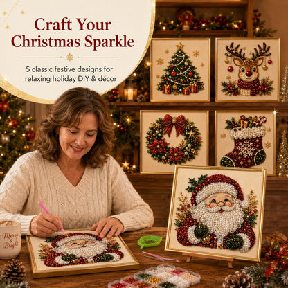 🎨💎Zero-Skill Needed | Junafera® 3D DIY Christmas Pearl Art Kit
