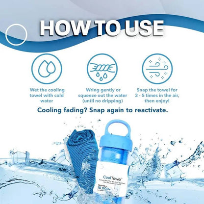 upsell 🎁Last Day Buy 1 Get 1 Free 🔥BQODQO® Cold Sweat Towel You Can Use Anywhere, Anytime! Reusable Soft Absorbent Cooling Portable