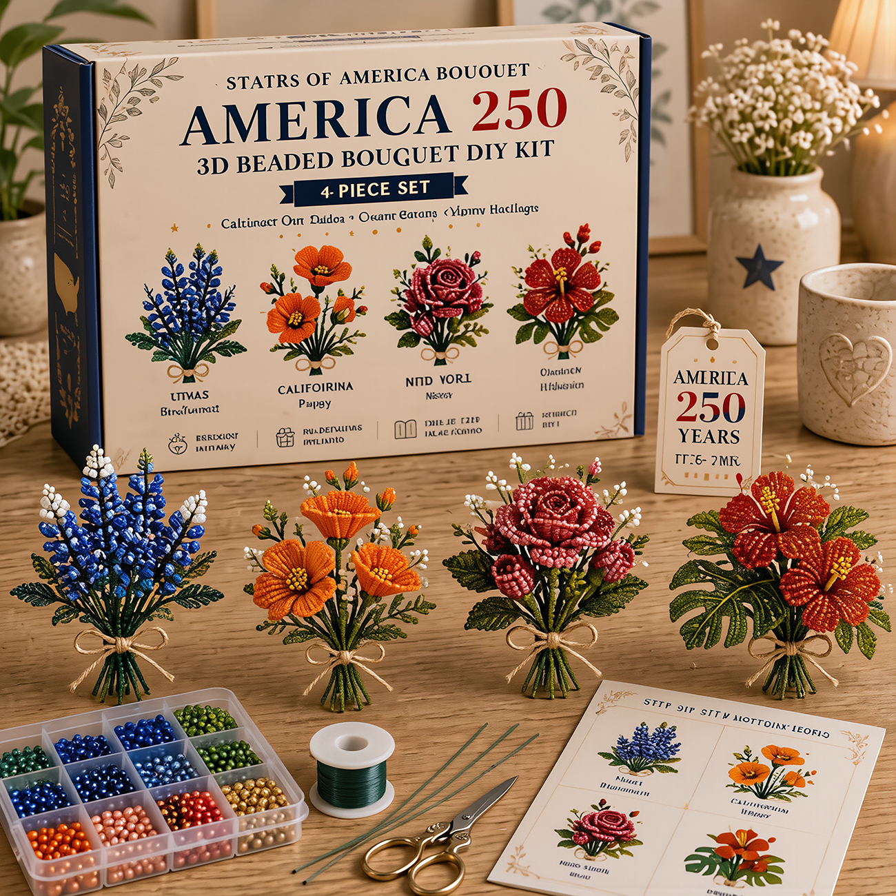 Junafera®🔥Hot Sale - 50% OFF🔥🏆Limited Time Sale 49% OFF🧵✨Petite 3D Beaded Animal Craft Kit