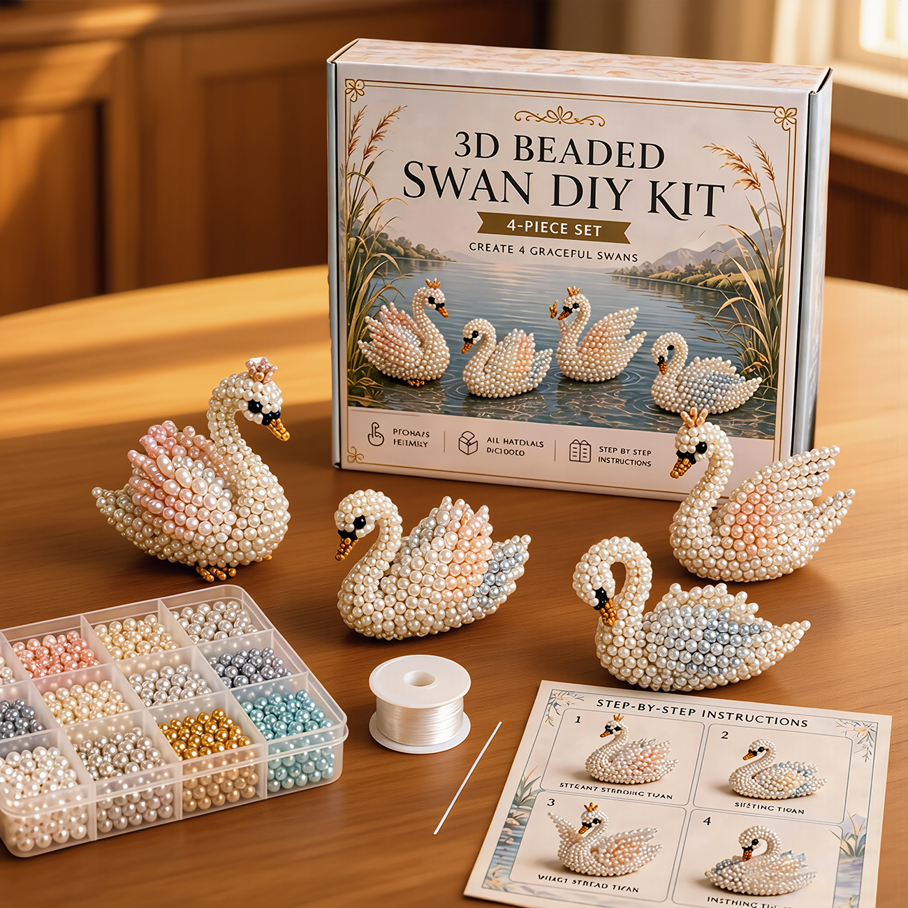 Junafera®🔥Hot Sale - 50% OFF🔥🏆Limited Time Sale 49% OFF🧵✨Petite 3D Beaded Animal Craft Kit