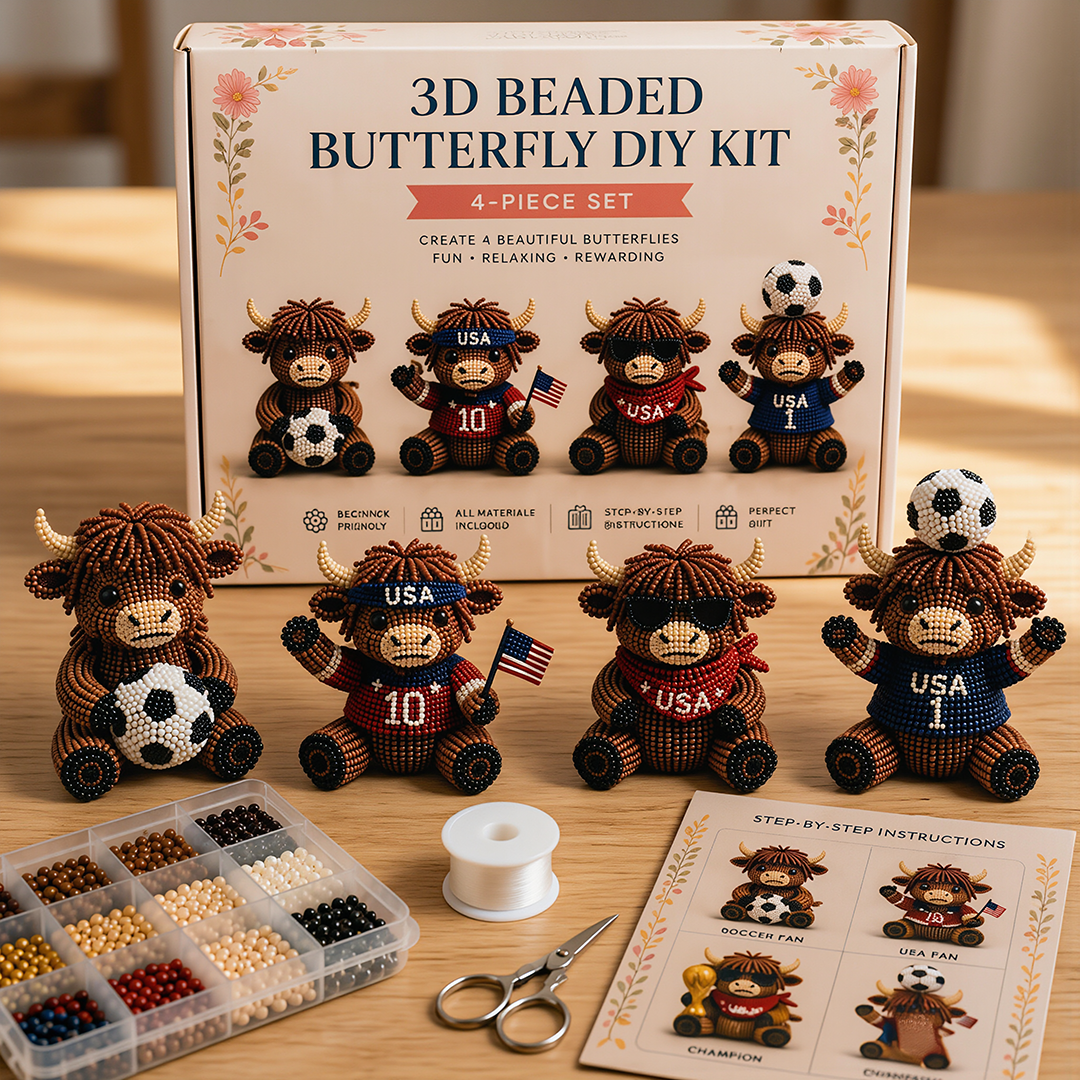 Junafera®🔥Hot Sale - 50% OFF🔥🏆Limited Time Sale 49% OFF🧵✨Petite 3D Beaded Animal Craft Kit