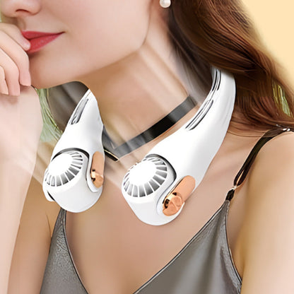🥳2026 HOT SALE🥳💞50K+ SOLD!🍃 BVJ® Neck Air Conditioner Fan – Ultra‑quiet, 360° rotating, 3 speeds. Hands‑free cooling, long battery. Summer essential! 😎🌬️
