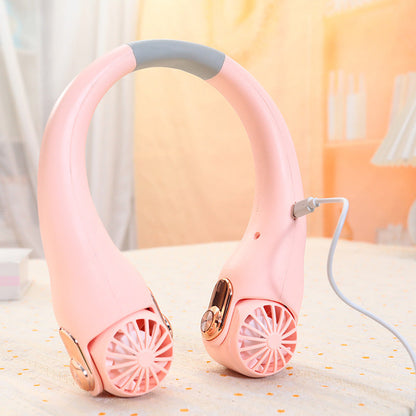 🥳2026 HOT SALE🥳💞50K+ SOLD!🍃 BVJ® Neck Air Conditioner Fan – Ultra‑quiet, 360° rotating, 3 speeds. Hands‑free cooling, long battery. Summer essential! 😎🌬️