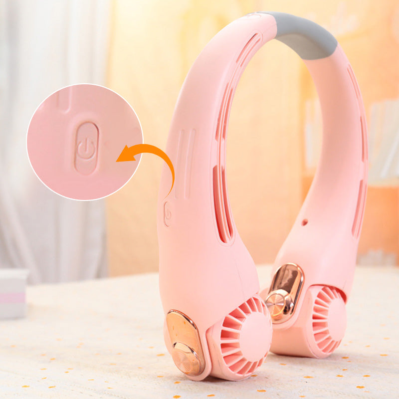 🥳2026 HOT SALE🥳💞50K+ SOLD!🍃 BVJ® Neck Air Conditioner Fan – Ultra‑quiet, 360° rotating, 3 speeds. Hands‑free cooling, long battery. Summer essential! 😎🌬️