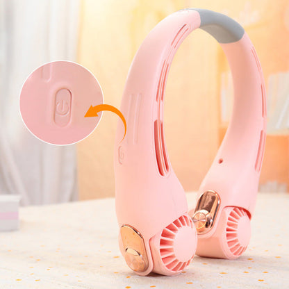🥳2026 HOT SALE🥳💞50K+ SOLD!🍃 BVJ® Neck Air Conditioner Fan – Ultra‑quiet, 360° rotating, 3 speeds. Hands‑free cooling, long battery. Summer essential! 😎🌬️