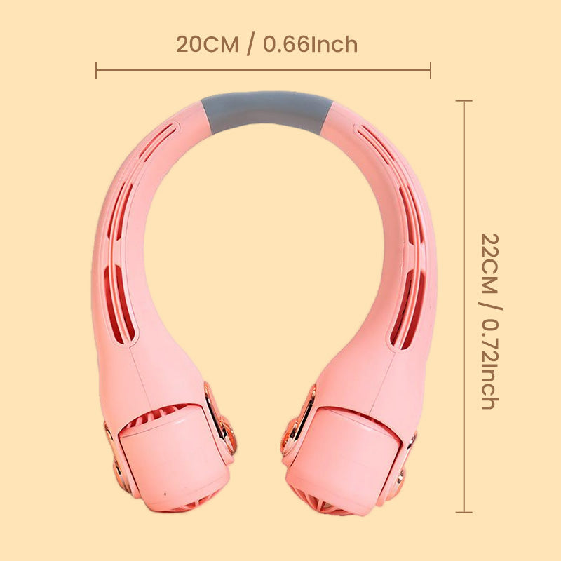 🥳2026 HOT SALE🥳💞50K+ SOLD!🍃 BVJ® Neck Air Conditioner Fan – Ultra‑quiet, 360° rotating, 3 speeds. Hands‑free cooling, long battery. Summer essential! 😎🌬️