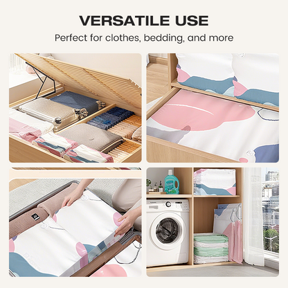 Junafera® 🧳💨 50% OFF! No‑Pump Vacuum Storage Bags – Press & seal, no pump needed. Saves 80% space, keeps clothes dry & dust‑free. Perfect for bulky bedding & off‑season gear. 🛏️🗄️