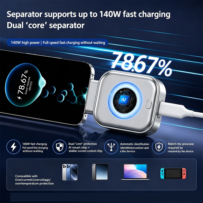 Junafera® Auto Power-Off Fast Charging Adapter