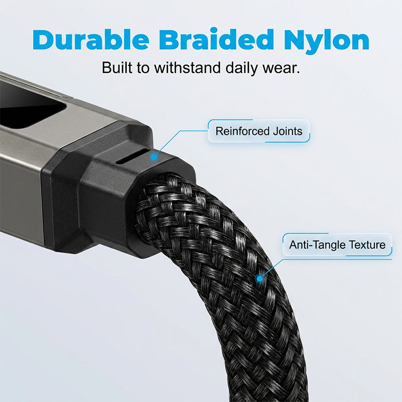 upsell🔥HOT SALE 60% OFF🔥Junafera® 4-in-1 Digital Display Keychain Charging Cable