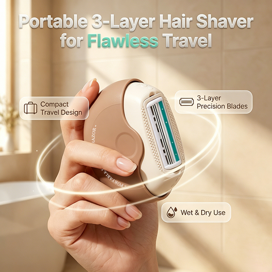 Junafera® Portable 3-Layer Hair Shaver with Rotating Cover