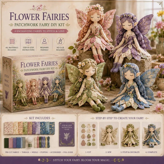 upsell 🥳2026 HOT SALE🥳💞50K+ SOLD!🧵✨ 50% OFF! Junafera® Fairy Patchwork DIY Collection – Stitch 4 unique fairies, create keepsakes to treasure. Perfect for craft lovers & magical gifts! 🧚‍♀️💫 (Copy)