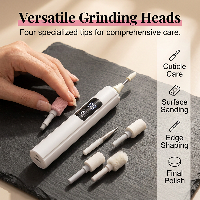 🥳2026 HOT SALE🥳💞50K+ SOLD!💅✨ 50% OFF! Junafera® Professional Electric Nail Polisher – Smooths thick nails, 99-speed display. Multiple heads for shaping & buffing. Salon at home! 🌟💎
