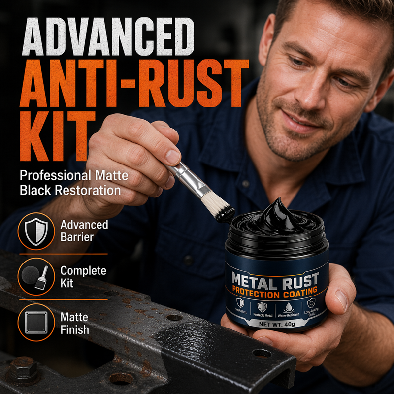 🥳2026 HOT SALE🥳💞50K+ SOLD!🔧🏠 60% OFF! Junafera® Metal Rust Protection Black Repair Paste – Restores rusty gates, railings & tools. Forms protective coating – no need to replace! 🛡️✨ upsell