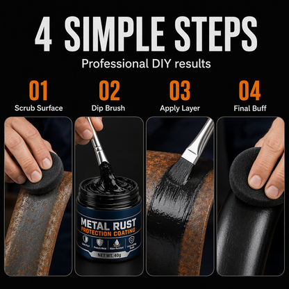 🥳2026 HOT SALE🥳💞50K+ SOLD!🔧🏠 60% OFF! Junafera® Metal Rust Protection Black Repair Paste – Restores rusty gates, railings & tools. Forms protective coating – no need to replace! 🛡️✨ upsell